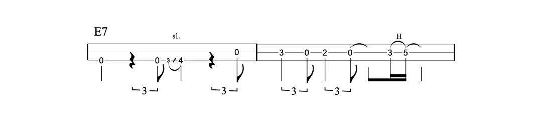 Blues Secondary riff 1 Blues Secondary riff 1
