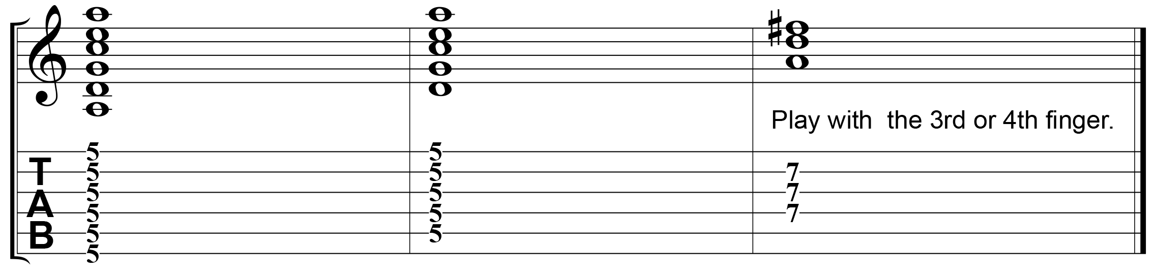 guitar blog - 7 tips barre chords - ex 1-2