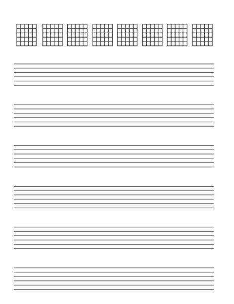 Blank Guitar Tablature Collection - Kalymi Music