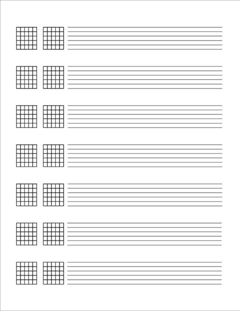 Blank Guitar Tablature Collection - Kalymi Music