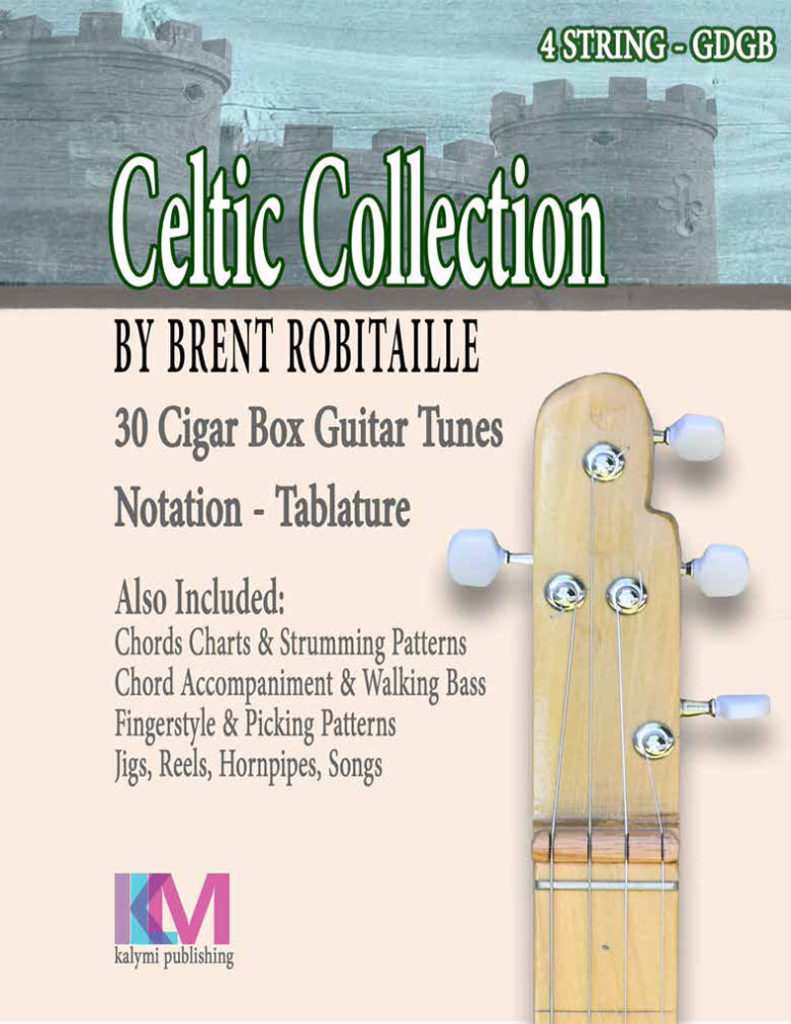 Celtic Collection - 4 String Cigar Box Guitar - Brentrobitaille