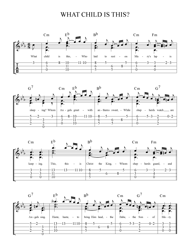 Ukulele-Christmas-Songbook-What-Child-Is-This-Greensleeves-Ukulele-Tab-Fingerstyle-fingerpicking-Chords