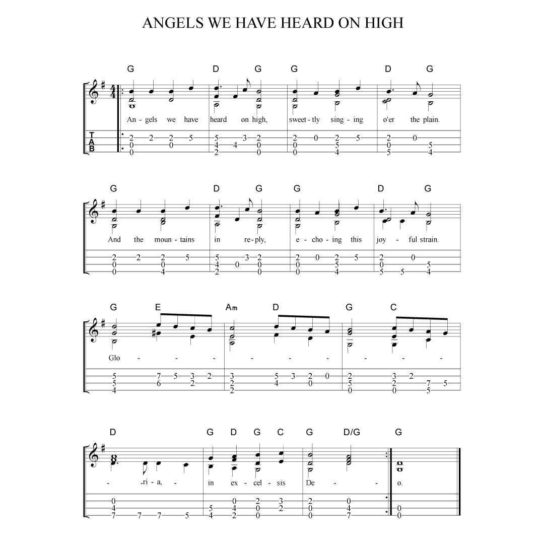 Patience sheet music for mandolin (chords only) (PDF)