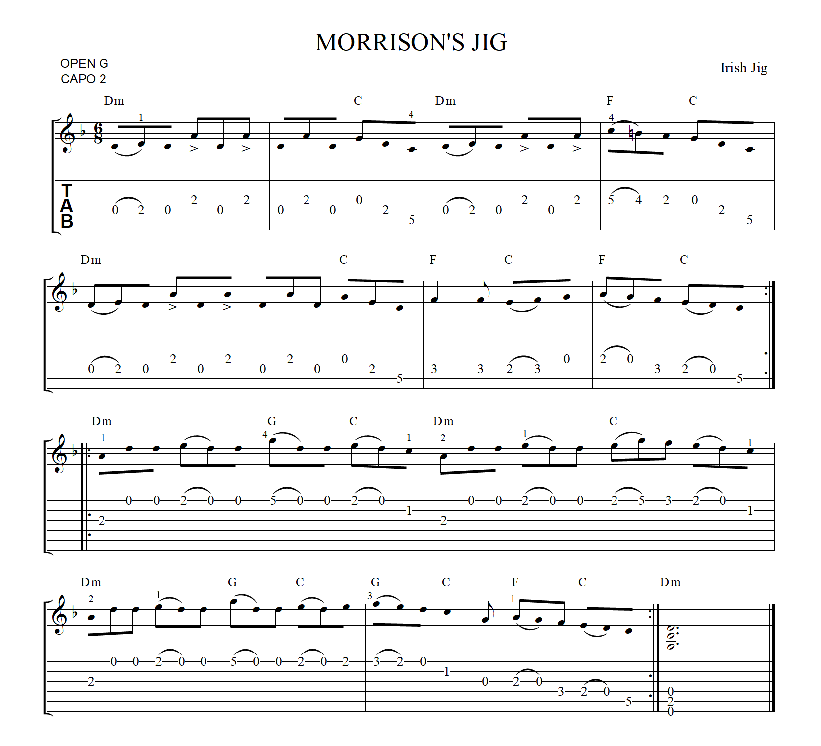 Morrisons Jig - open G 150 Morrisons Jig - open G 150