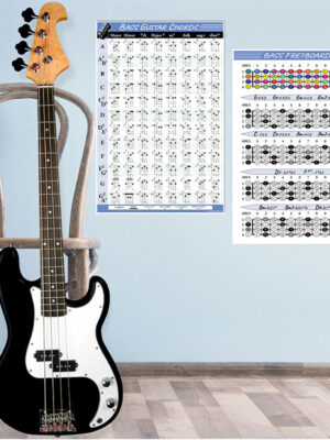 Bass Chords and Fretboard Poster Set