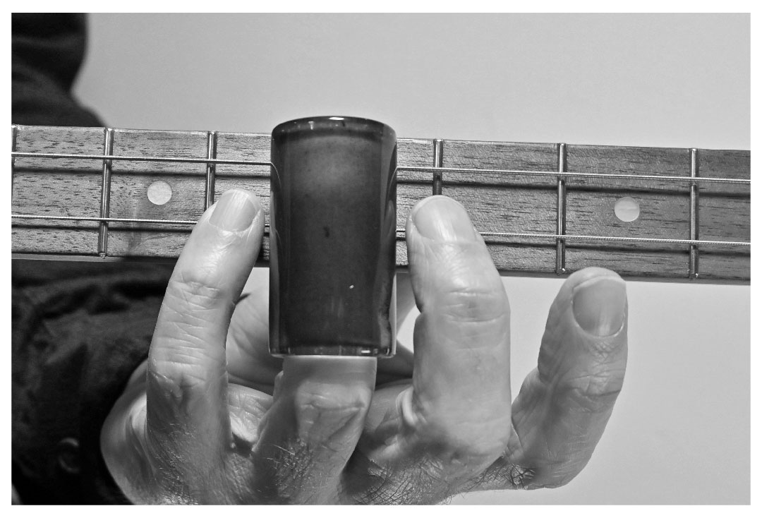 2-string cigar box guitar-slide