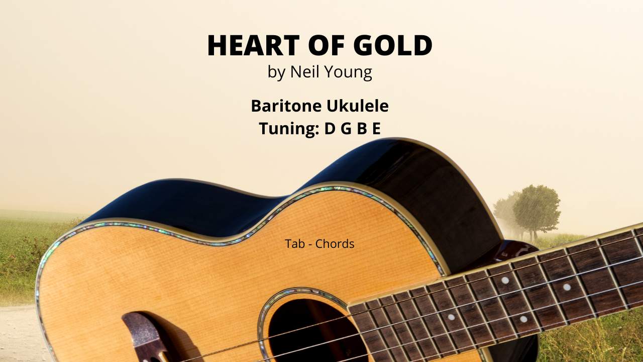 Neil Young Baritone Ukulele Heart of Gold